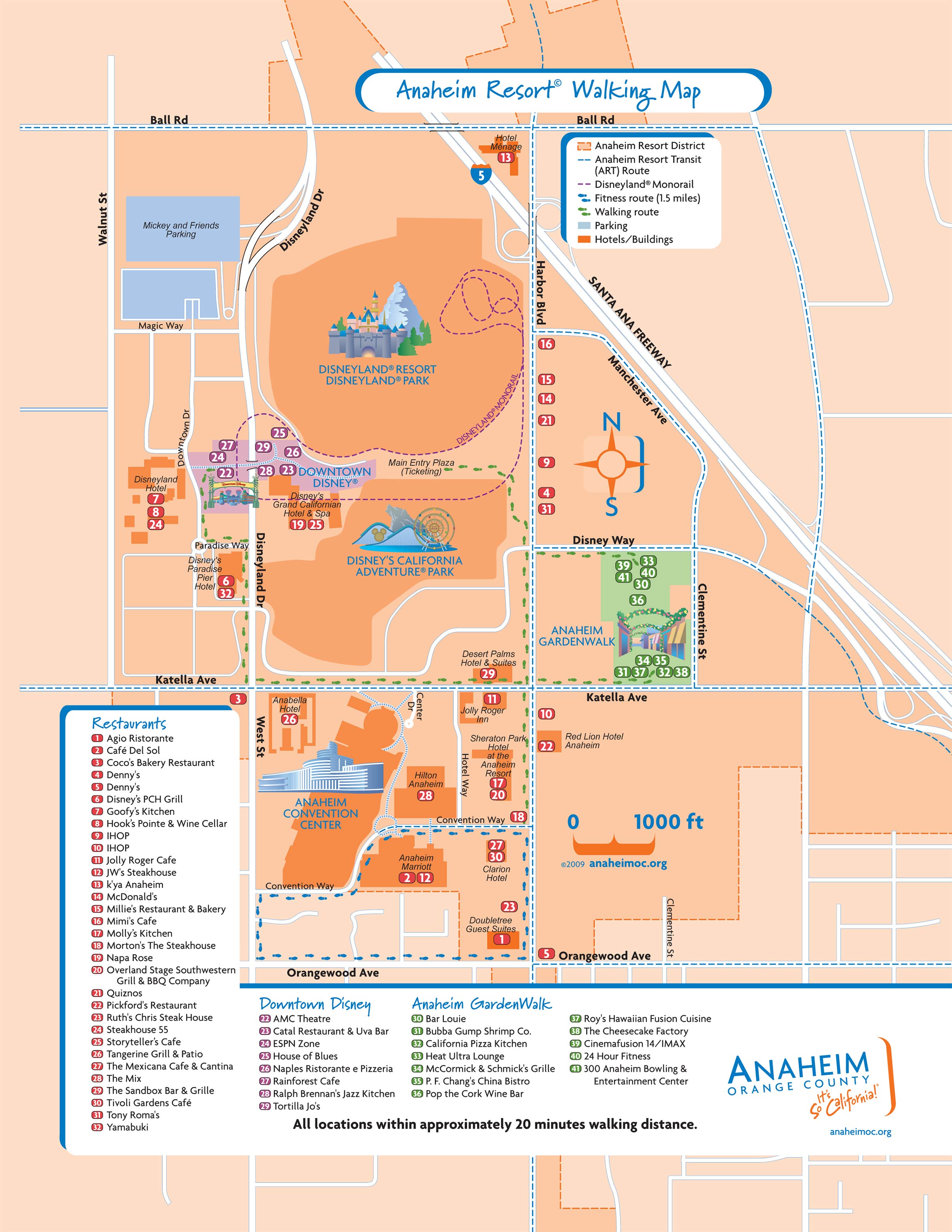 Anaheim Convention Center Map Of Area